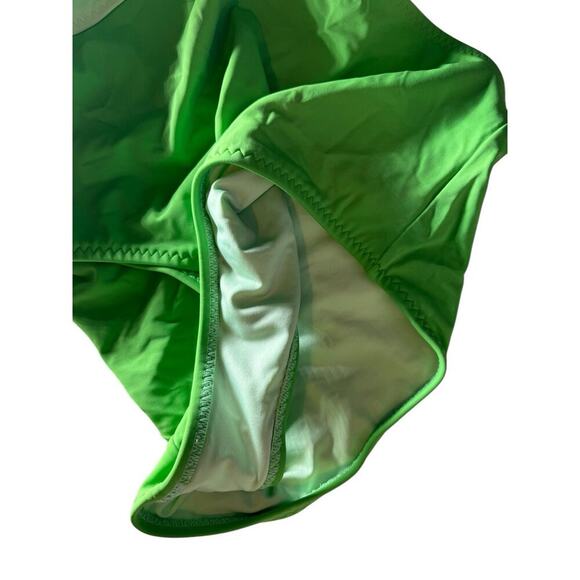 Fabletics Asymmetrical Cutout Shaping One-Piece Swimsuit Green 2X Peek A Boo - Picture 11 of 13